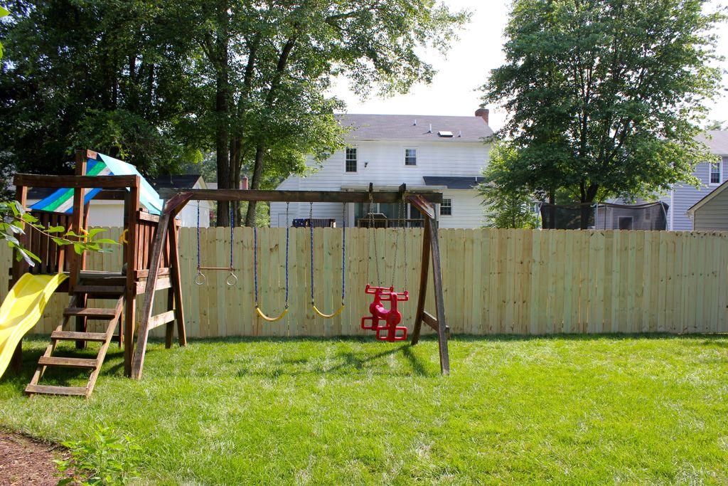 Wood privacy fence installations, pressure washing