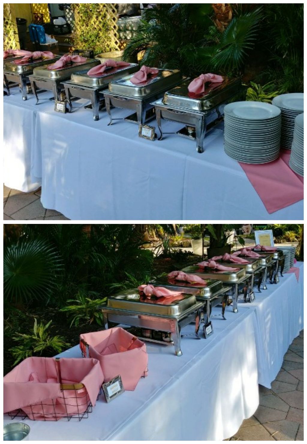 Elegant Outside Dinner Open Buffet Set-up