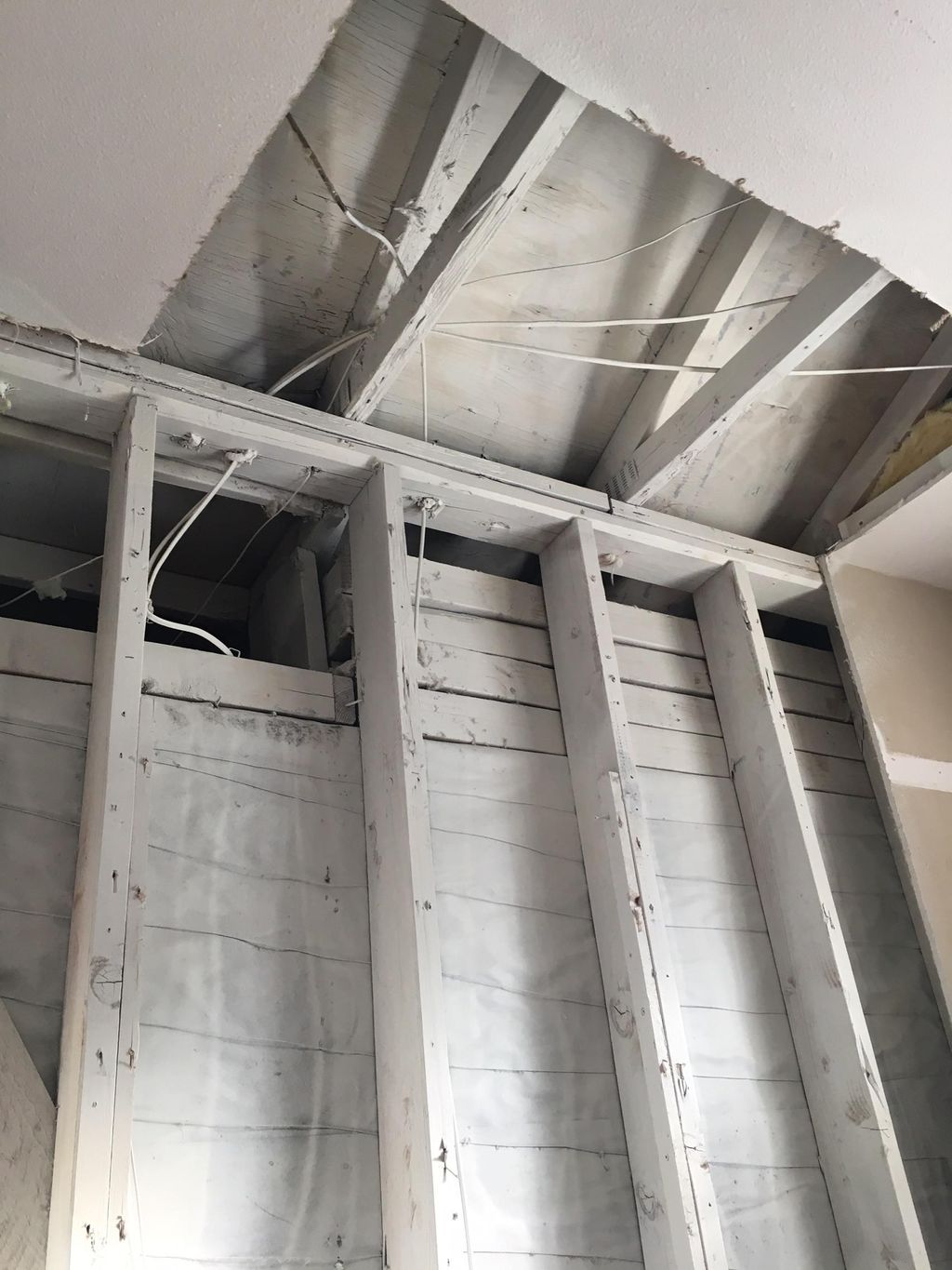 Roof leak was repaired we treated the mildew re-dr