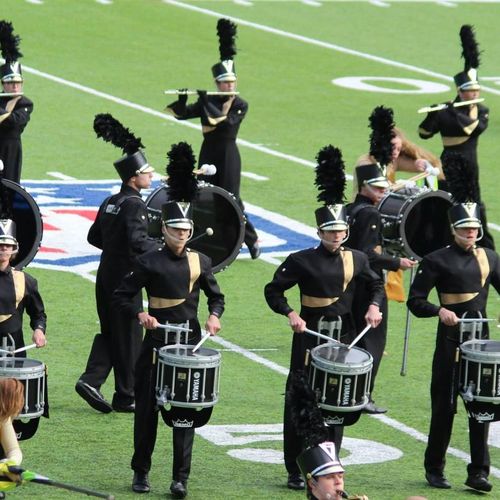 Marching on snare drum at Nationals in MetLife Sta