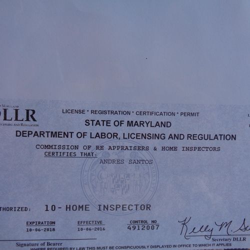 Maryland license # 32751