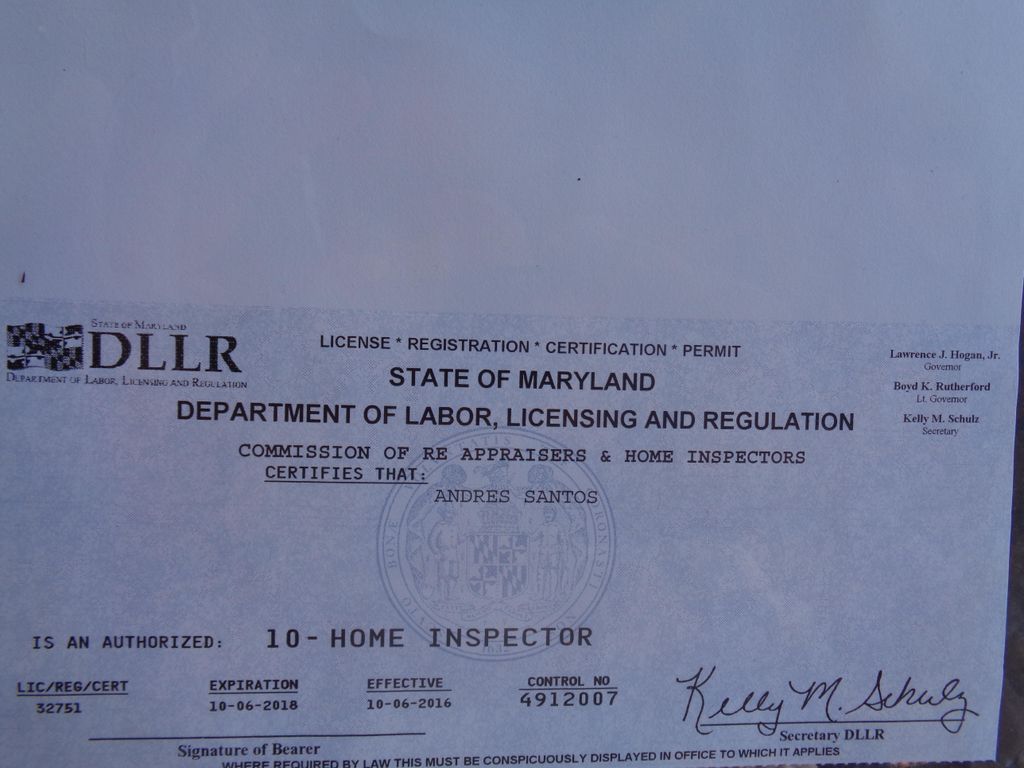 Maryland license # 32751