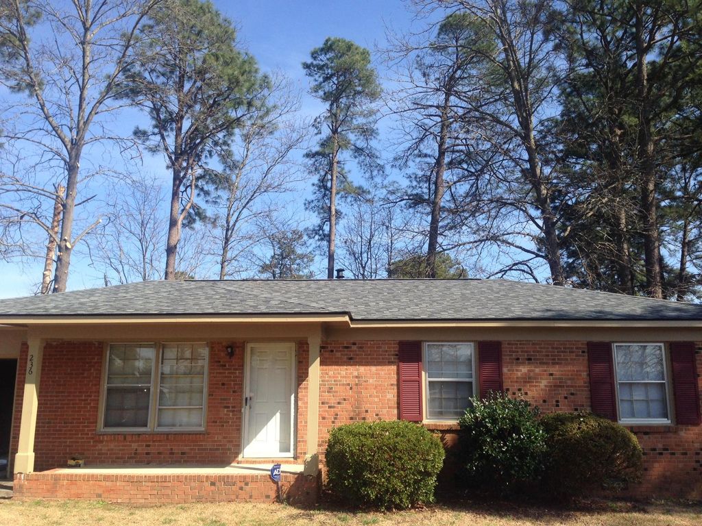 Roof replacement done by us.Charcoal Grey shingle 