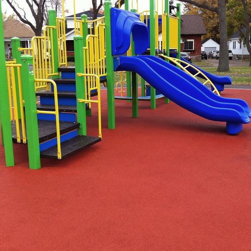 Rubber Stone around Playgrounds or pools by Sierra