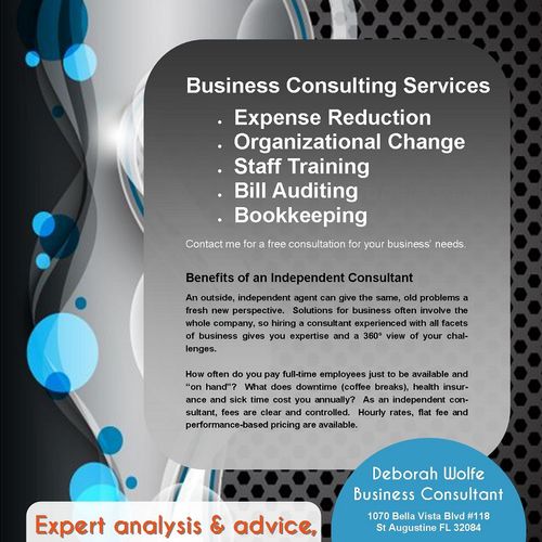 Business Services - This was my original flyer.  I