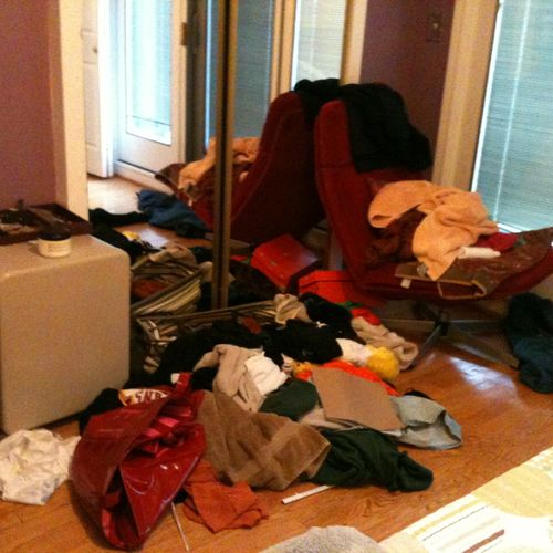 Before - Bedroom Clutter