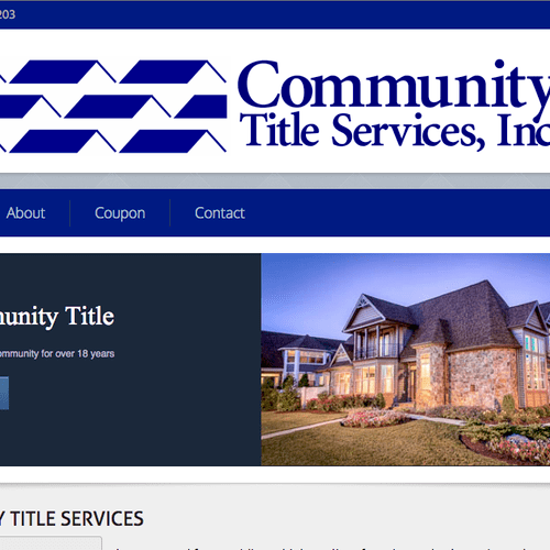 Website created for Community Title Services, Inc