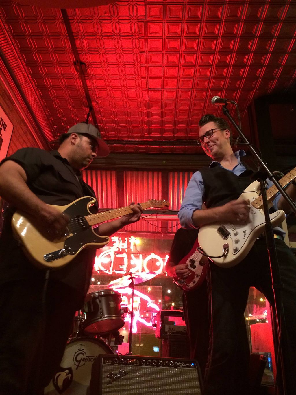 Mondo Cortez (left) during a gig at Smoke Daddy in