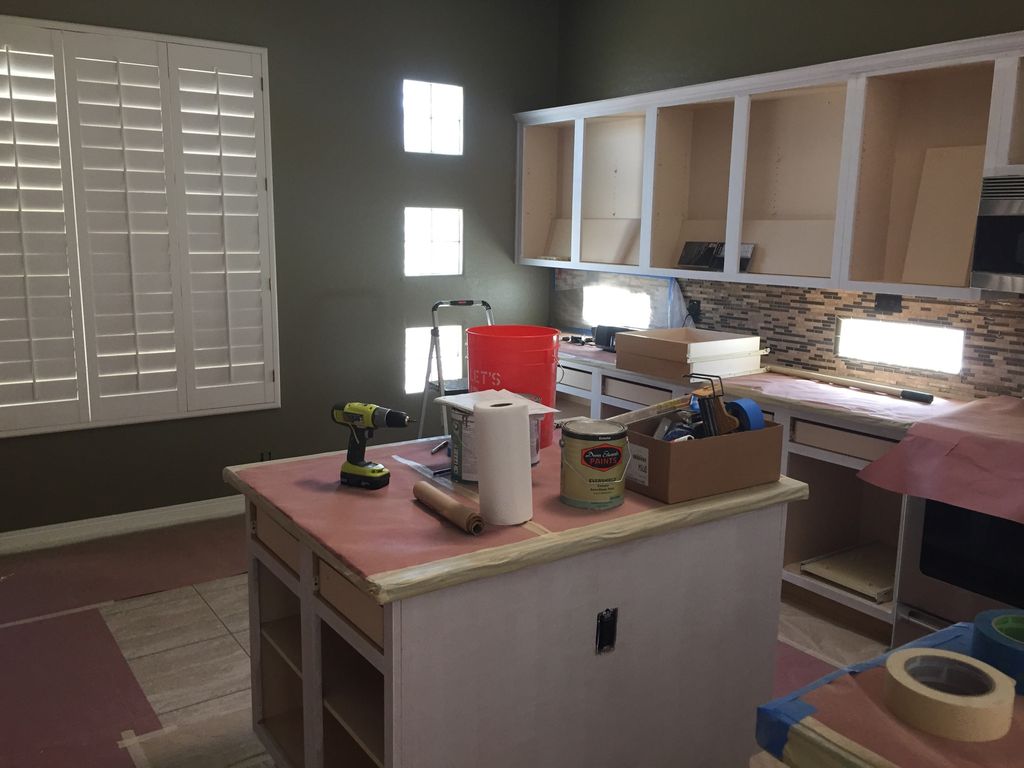 Kitchen remodel. We did walls and cabinets