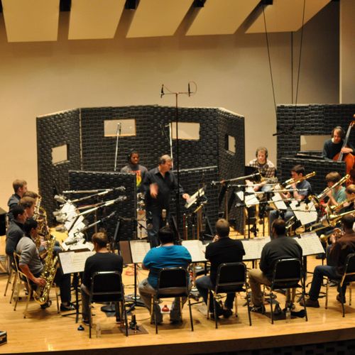 A session with the WMU Jazz Orchestra conducted by