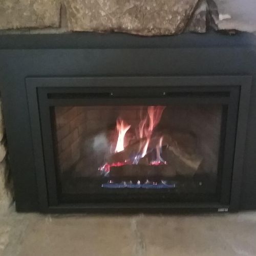 Gas Fireplace we Installed.