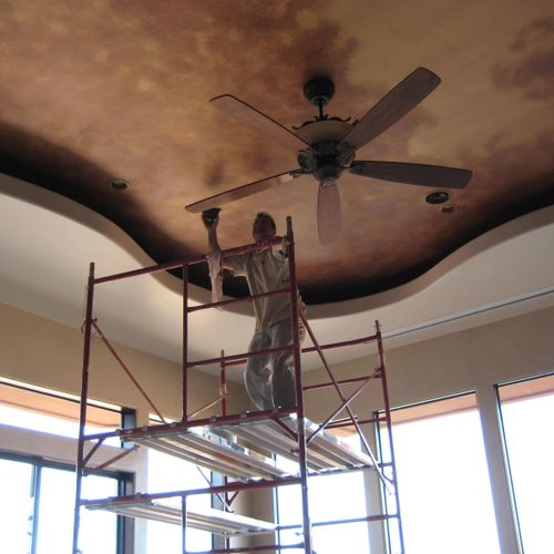 This is a copperized ceiling that I was working on