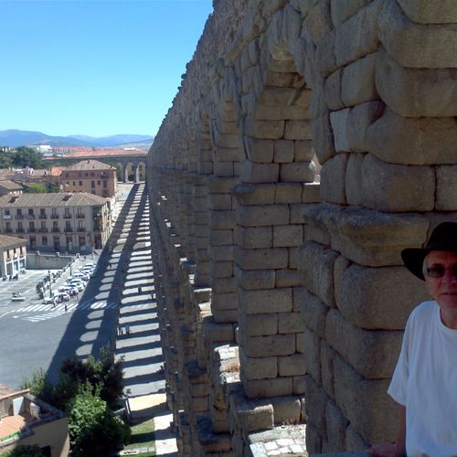 At the Roman Aquaduct in Segovia, Spain, 2012.
