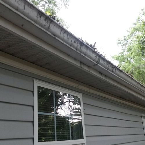Before: Check out these dirty gutters!