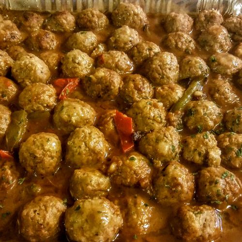 Italian meatballs & gravy for a birthday party