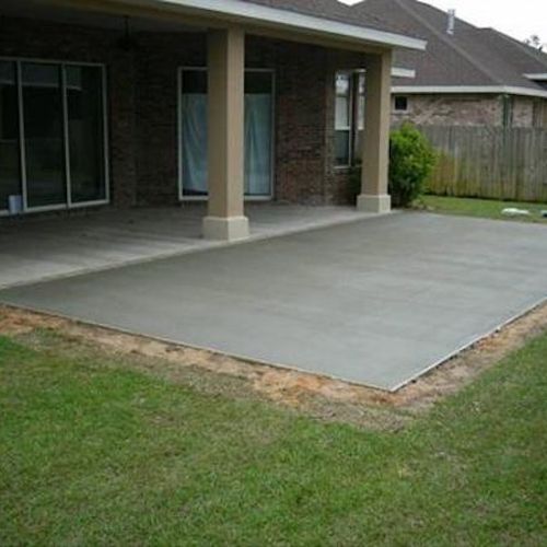 Newly poured patio