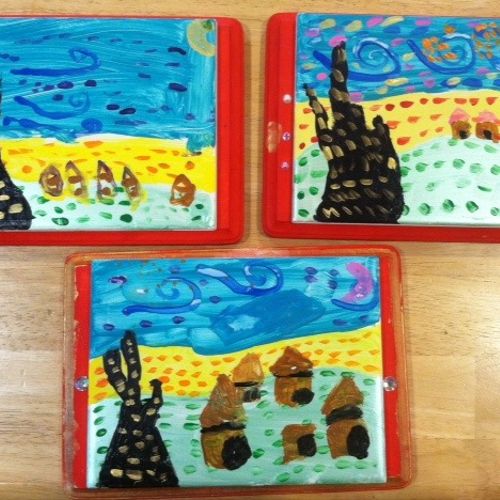 Impressionism on tile: Starry Starry night project