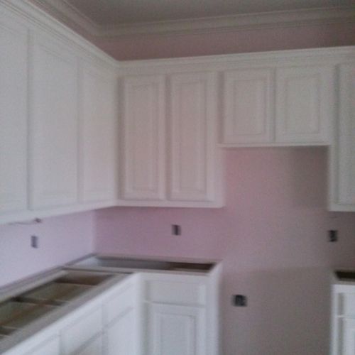 kitchen cabinets & walls