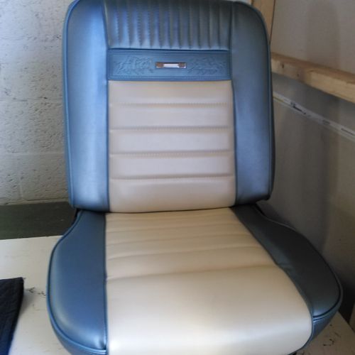 ford mustang seat done in 2 tone custom