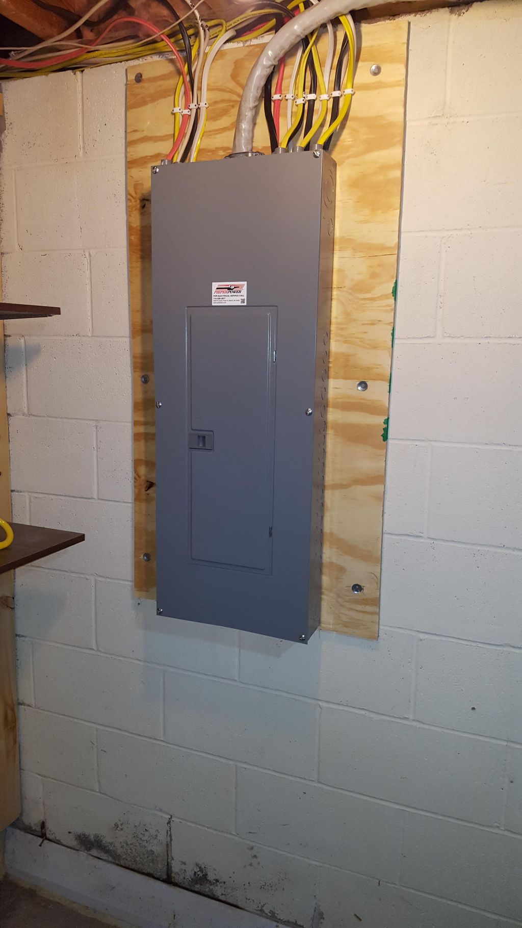 Upgraded service panel