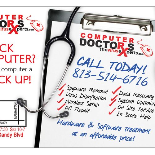 Tampa Computer Doctors Tampa Computer Repair Flyer