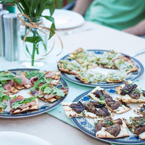 A collection of flatbreads.