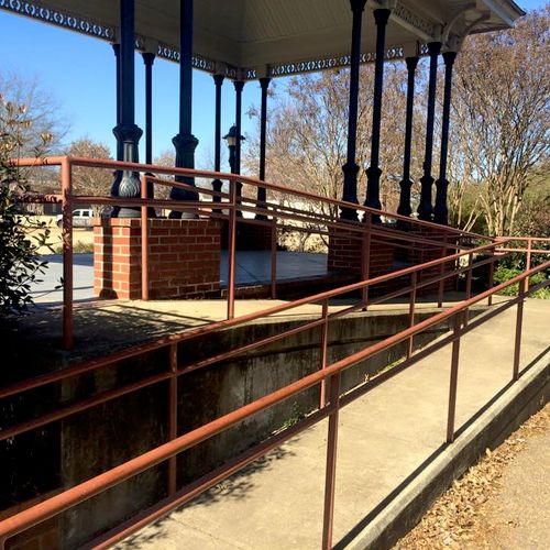 Handrail at park in Senatobia