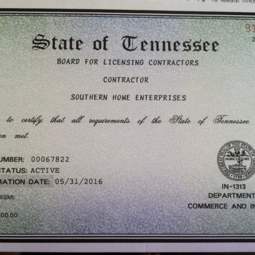 General Contractors License