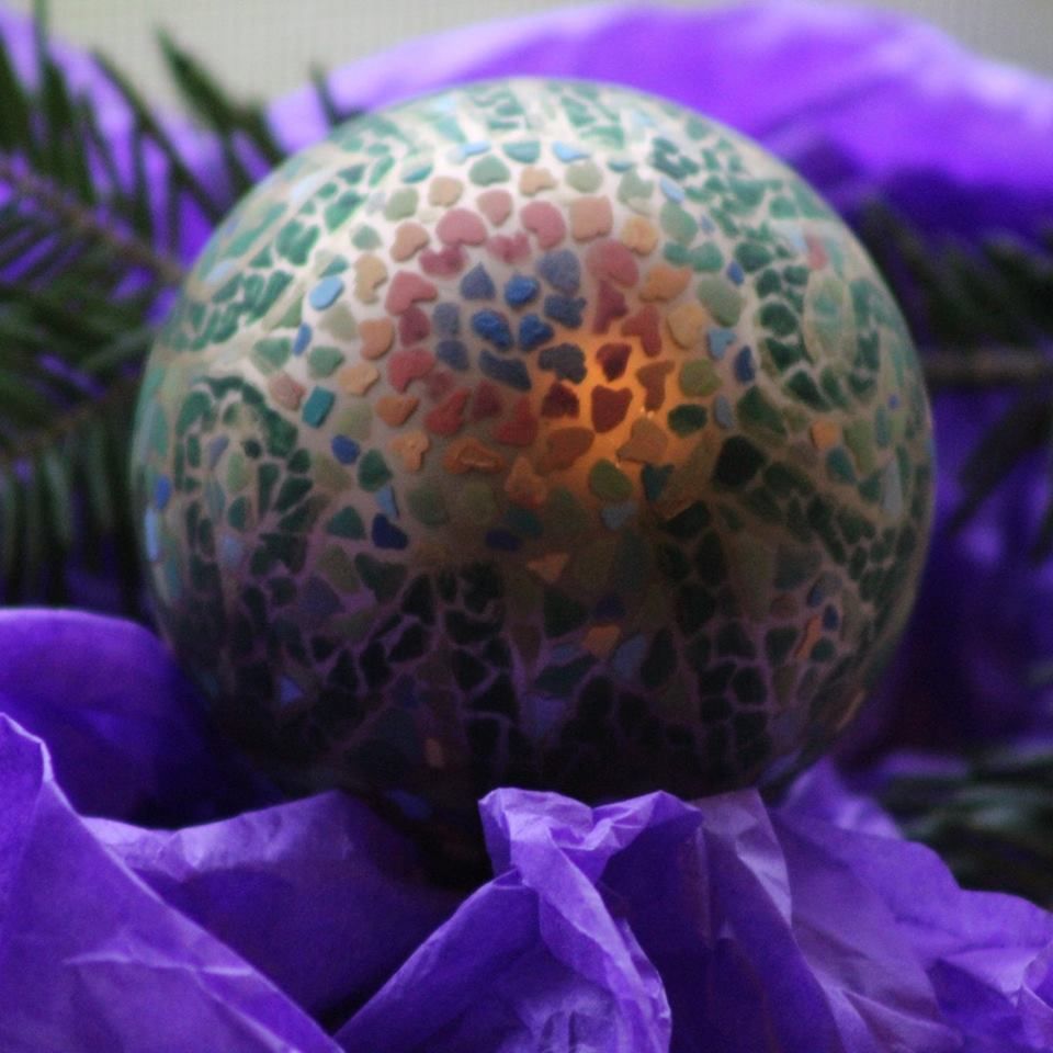 Christmas ornaments- hand painted- underside