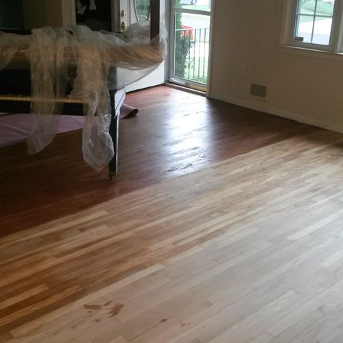 Beauitiful hardwood floor restoration to really sh
