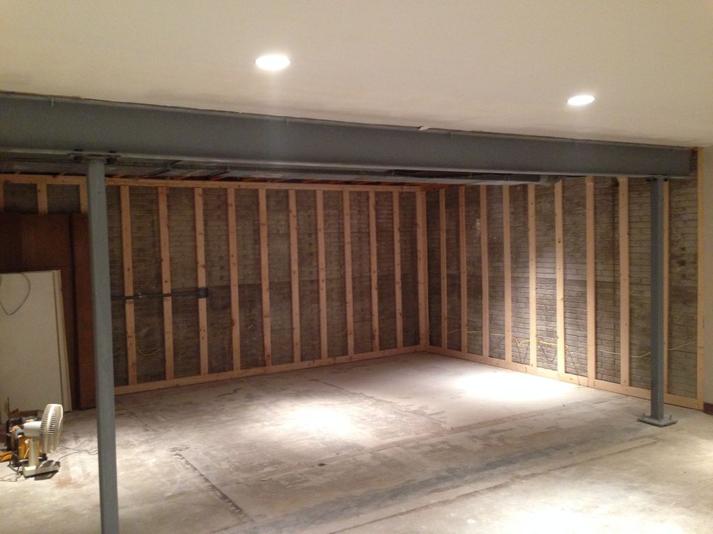 Basement Remodel,
Fur Walls, Load bearing wall Bea