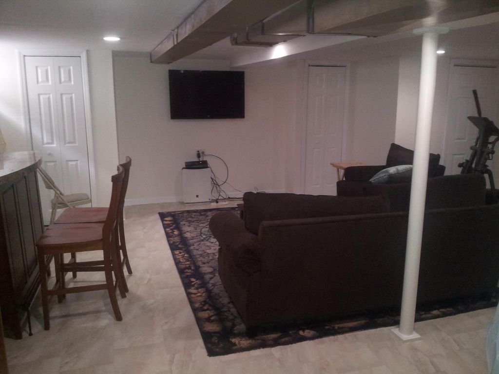 full basement renovation with waterproof foundatio