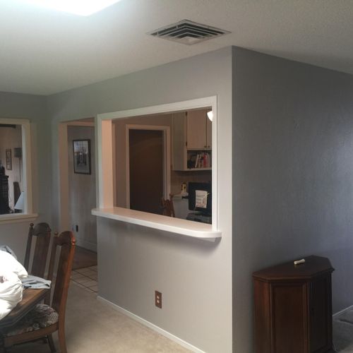 After- painted walls, ceilings, trim and molding. 