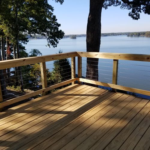 Deck project in Tega Cay at  lake Wylie