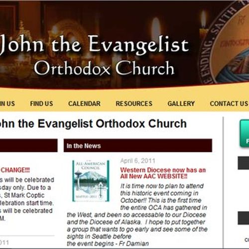 Redesign of church website using ColdFusion, HTML,