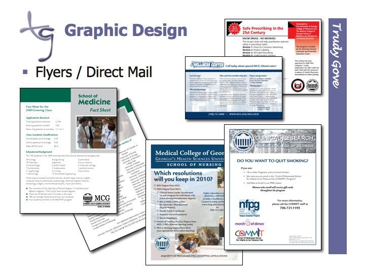 Flyers and Direct Mail Samples