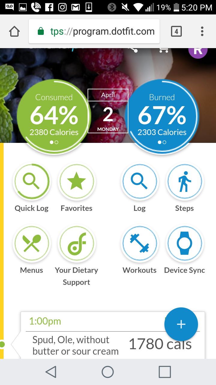 screen shot of fitness gps