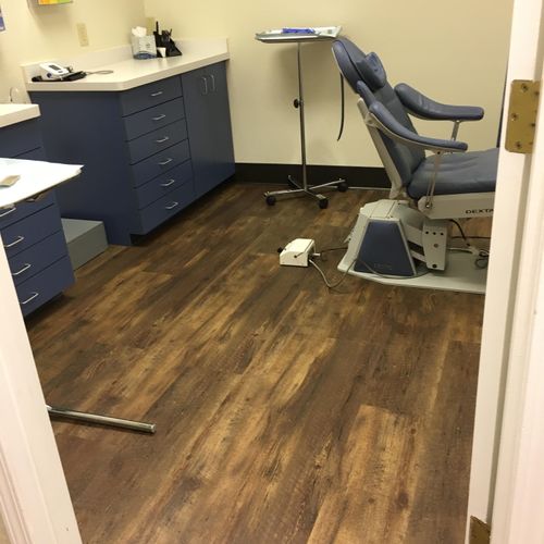 LVP installed in dentist office