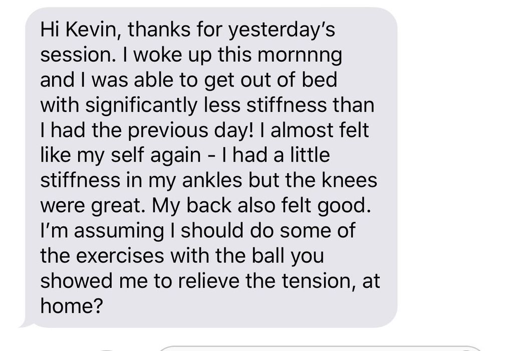 Restoration therapy to decrease stiffness and tens