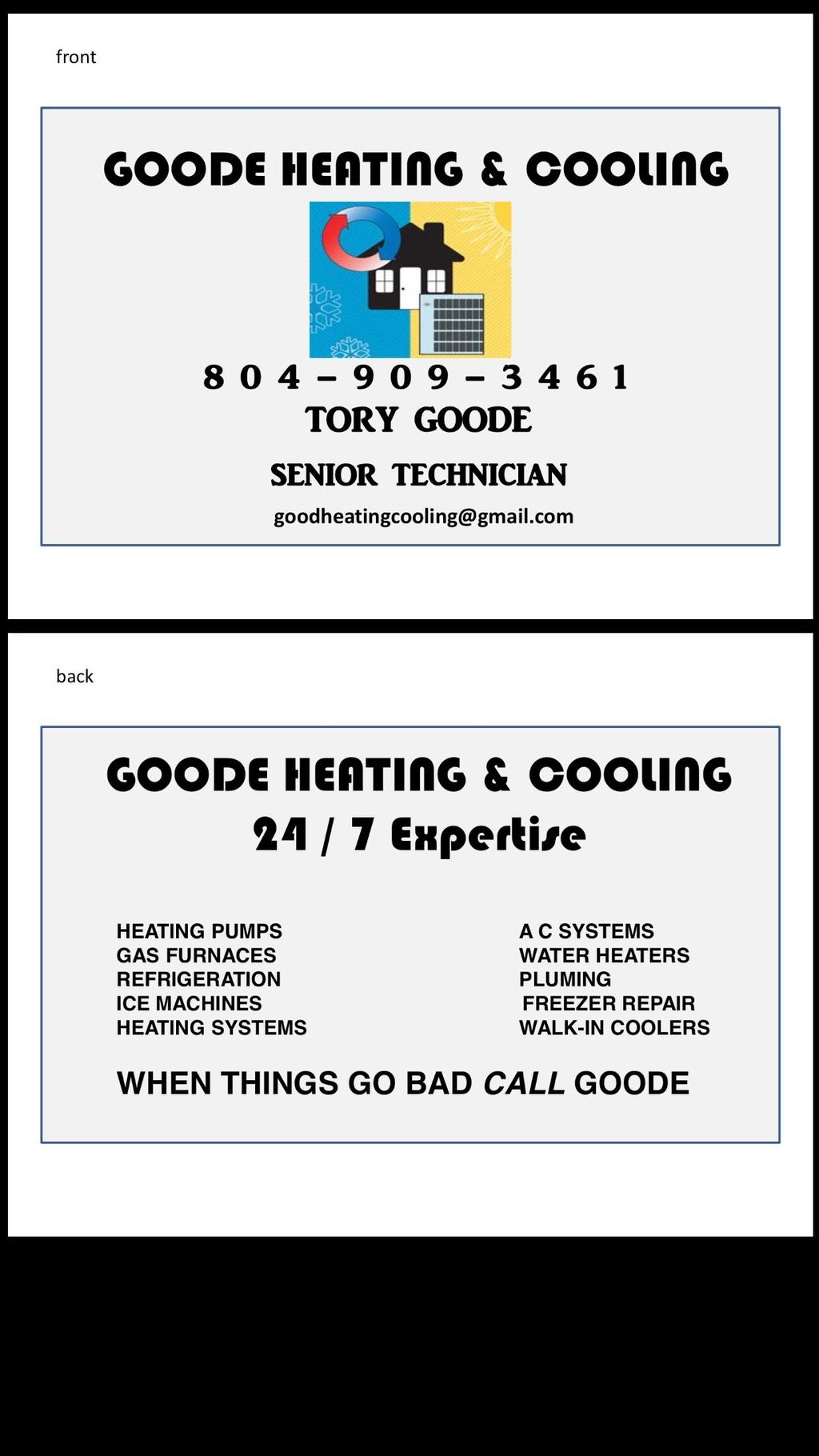Pic 1 Business Goode Heating and Cooling LLC