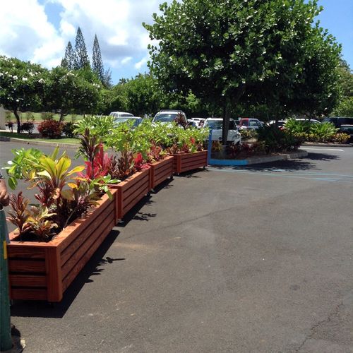 Custom planters for native or ornamental plants.