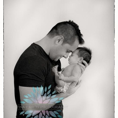New Dad and Baby Portrait