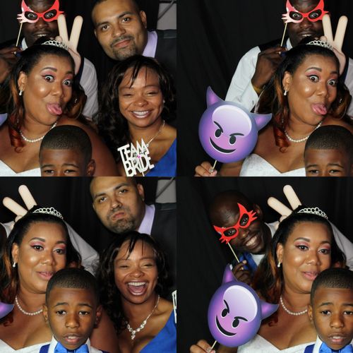 These people enjoyed the photo booth along with th
