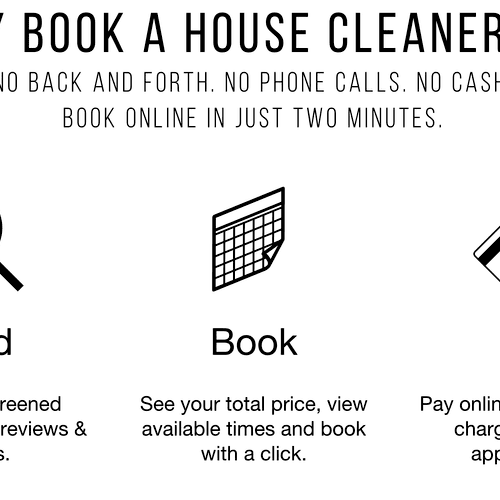 Steps to booking a house cleaner