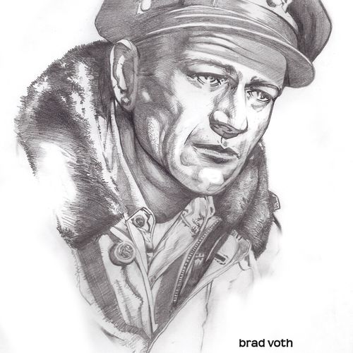 John Wayne,Portrait,Graphite on Bristol, 
Copyrigh