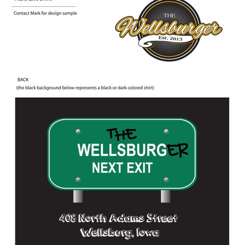 Logo design and t-shirt design for the Wellsburger