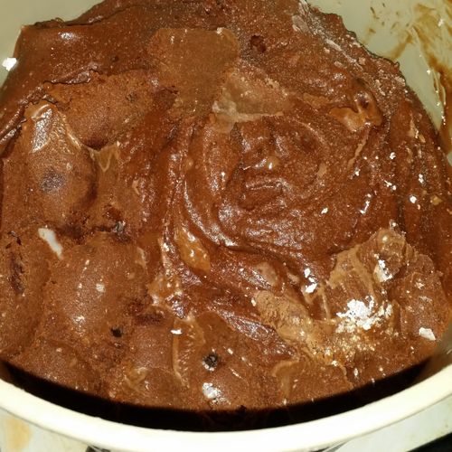 Vegan Chocolate Brownie Brittle Ice Cream (shown h