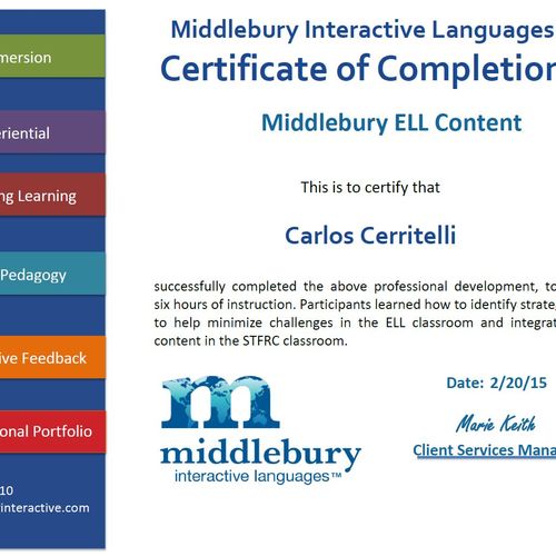 Middlebury Interactive Languages Certification
