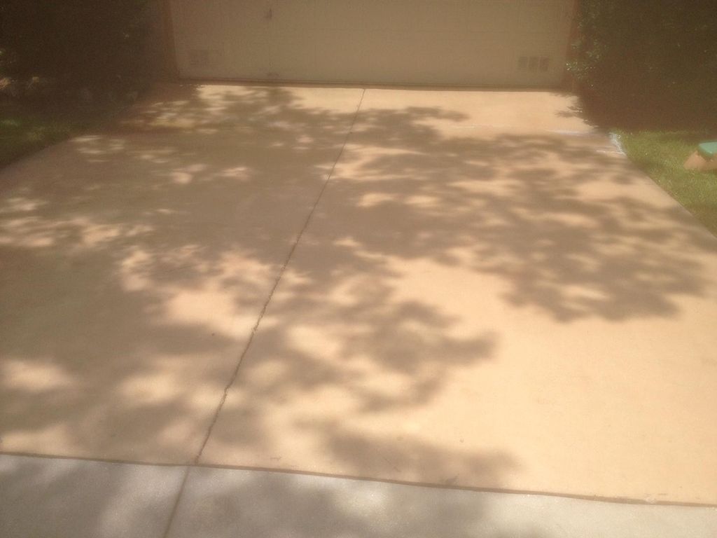 After power washing driveway