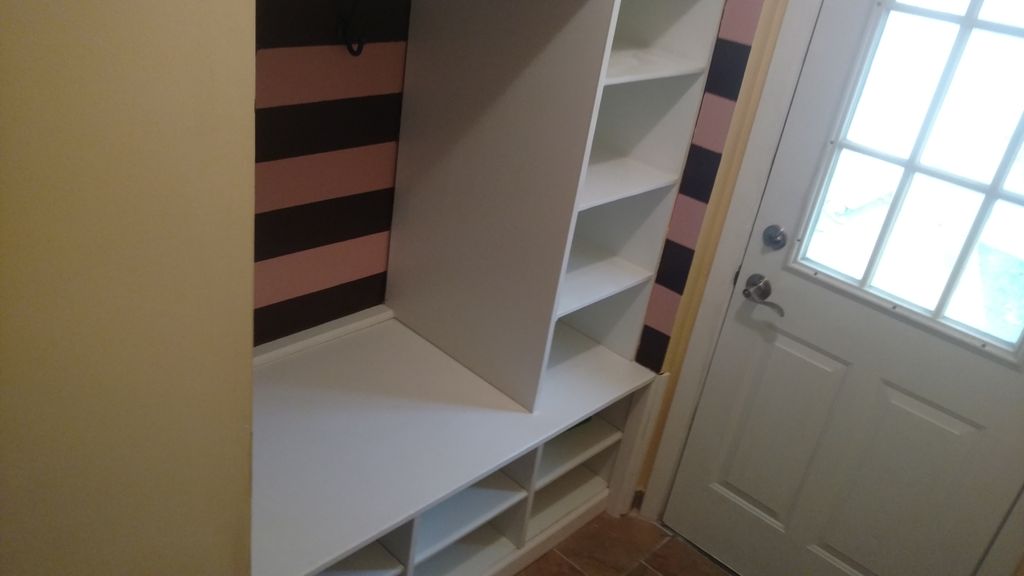 Painted the wall, and the stripes.  Also built the